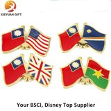 Custom Logo Metal National Flag Badge Pins