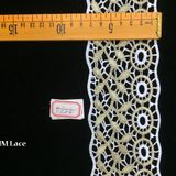 7.5cm Leaf and Circle Sun Flower Bridal Trim Lace for Wedding Dress Decoration Hme824