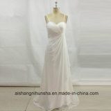 Spaghetti Straps White Wedding Guest Dresses Simple Long Bridesmaid Dress