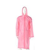 Wholesale Lady Fashion Clear PVC Long Raincoat