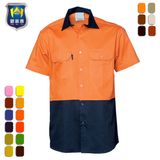 Wholesale Short Sleeve Anti-Static Reflective Tape Work Shirt