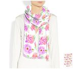 Lilac Flower 100% Silk Scarf for Weomen