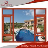 55 Series Wood Grain Aluminium Double Glazed Awning Windows