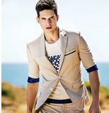 New Style Solid Grey Men's Slim Fit Suit