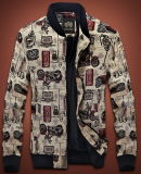 Men's Fashion Printed Polyester Casual Jacket with High Quality
