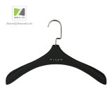 Black Elastic Rubber Paint Plastic Coat Hanger for Women Clothes