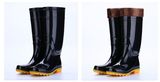 Men Comfortable and Breathable Rainboots Fashion PVC Waterproof Water Shoes Wellies Non-Slip Tall Rain Boots