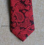 Poly Woven Red Paisley Necktie for Wedding