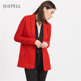 Red Office Long Sleeve Blazer Women Suit Jacket