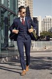 Stylish 100% Wool Coat Pant Men Suit 3 Piece Suit