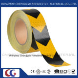 Yellow and Black PVC Hazard Warning Reflective Tape for Truck