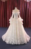 off The Shoulder Long Sleeve Lace Bridal Gown Wedding Dress