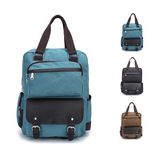 Blank Pattern Laptop School Vintage Canvas Backpack Sh-15113019