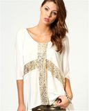 Laterst Summer Women Tops Loose Casual Bat-Like Ladies Garments (MU2379)