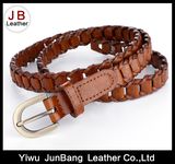 Latest Ladies' Fashion Bonded Leather Braid Weave Belt