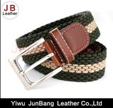 Ladies Pin Buckle Polyester Elastic Braid Belts