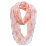 Girls Fashion Rose Printed Polyester Chiffon Infinity Spring Scarf (YKY1109)