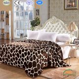 Leopard Pattern Print Coral Fleece Bedding Set 6PCS Set