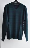Patterned V-Neck Knit Pullover Sweater for Men