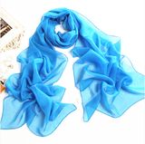 Blue Color Long Chiffon Bandana