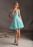 Lace Beaded Sweet Heart Latest Style Party Gowns (PAD0018)