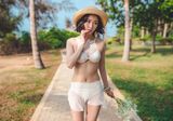 Pure Color Stock Cheap Pool Summer Grenadine Hot Bikini