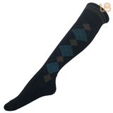 Women's Argyle Knee High Cotton Sock