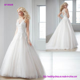 Gorgeous Halter Wedding Dress with Lace Appliques Over The Waist