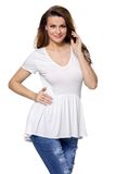 Sweetheart Neckline Babydoll Style T-Shirt