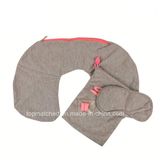 Comfortable Plush Travel Kit Eye Mask Neck Travel Pillow, Neck Inflatable Pillow Travel