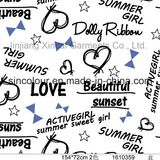 Heart&Letters Printing Knitting Fabric 80%Nylon 20%Lycra Fabric