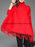 Turtleneck Batwing Fringed for Women Fashion Clothes in China (W18-603)
