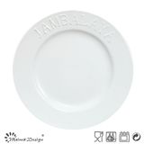 White Glazing with Embossed Dinner Plate