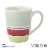 12oz Ceramic Mug with Hand Painted Color Design