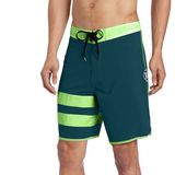 Men Swim Boardshorts Floral Green Surf Casual Beach Shorts