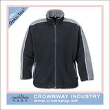 Microfiber Fleece Jacket with Contrast Panel for Men (CW-FLEECE-2)