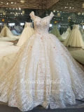 Aolanes Ball Gown Illusion Cap Sleeve Wedding Dress112243