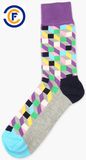 Customized Men Cotton Polyester Elastane Fashion Socks