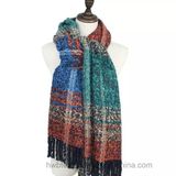 Thick Winter Woven Acrylic Lady Shawl (HK02)