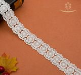 Good Quality Warp Knitted Mesh Rose Embroidery Lace Trims Ployester Fabric