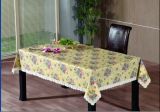 PVC Embossing Tablecloth with Flannel Backing (TJG0006)