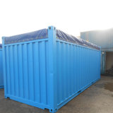 China 18oz PVC Tarpaulin Open Top Container Cover Heavy Duty Vinyl Tarp Container Side Curtain