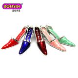 Enamel High Heel Lady Shoes Zipper Pull Charm