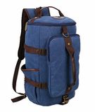 Dark Blue1 X Casual Backpack Man's Backpack Retro Outdoor Sports Travel Canvas Backpack