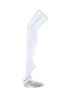 Plastic Female Long Sock Transparent Legs with Base Mannequin Model