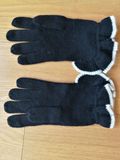 Cashmere Lady's Raffly Scarf Gloves Set