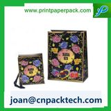 Printing Flowery with Luxury Riddon Handle Paper Bag