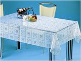 Popular Cheap PVC Printed Transparent Tablecloth (TJ0052) Lfgbchina Factory