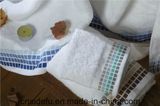 China Manufactural High Quality Wide Dobby Border with Embroidery Hotel Terry Hand Towel