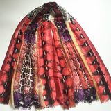 2017 Snake Printed Viscose Fashion Scarf with Degrading (HW13)